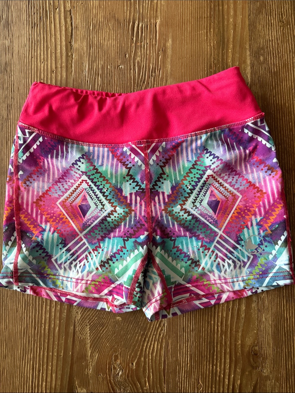 Reel Legends Vibrant Aztec-Print Athletic Shorts in Pink
